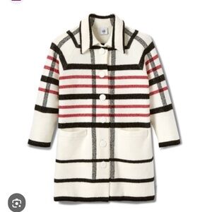 EUC XL CAbi White and Black Plaid Executive Blazer style 6441